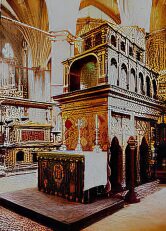 The shrine of Edward the Confessor built by Henry III at Westminster Abbey