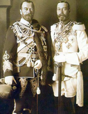 George V and his cousin Tsar Nicholas II oof Russia