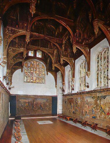 Hampton Court Palace, the Great Hall Wolsey's Closet, a strikingly 