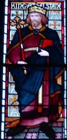 Athelstan depicted in stained glass