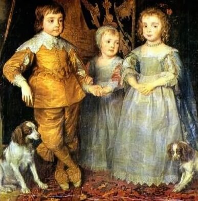 The eldest 3 children of Charles I and Henrietta Maria, Charles, Prince of Wales, James,Duke of York and Princess Mary