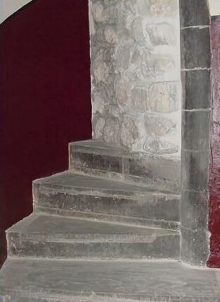 The staircase in the White Tower, beneath which were found the bones assumed to be those of the Princes in the Tower