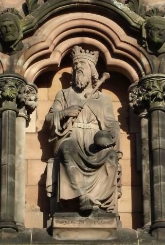 Statue of Egbert from Lichfield Cathedral