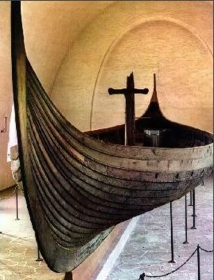 Remains of a Viking ship from Roskilde Viking Museum in Denmark