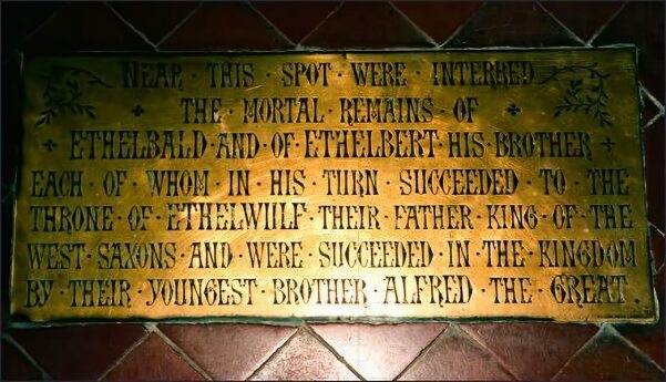 Memorial to Ethelbert and his brother Ethelbald, Sherbourne Abbey, Dorset