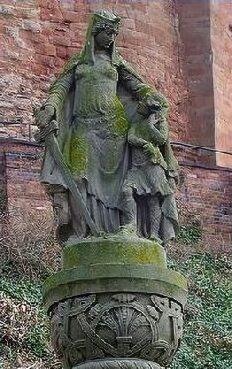 Aethelflaed with her nephew, the future King Athelstan