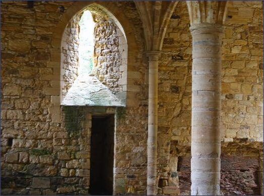 Interior of the Norman remains of Battle Abbey 
