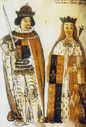Richard III and Anne Neville from the Rous Roll