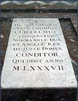Tomb of William the Conqueror in the monastery of St.Stephen at Caen in Normandy