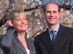 Prince Edward and Sophiue Rhys-Jones on the announcement of their engagement
